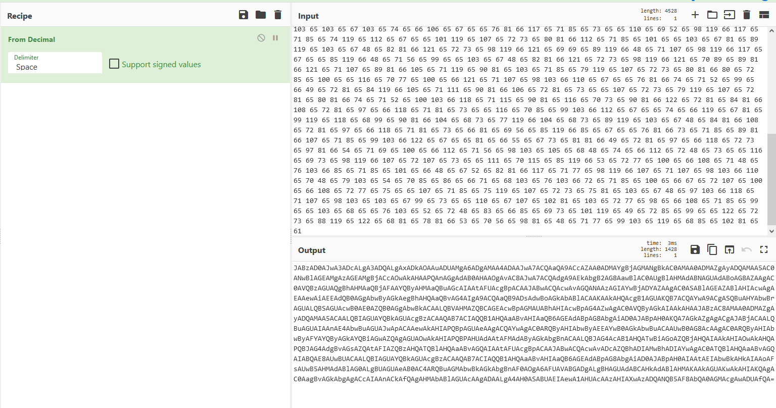 Decoding ASCII
