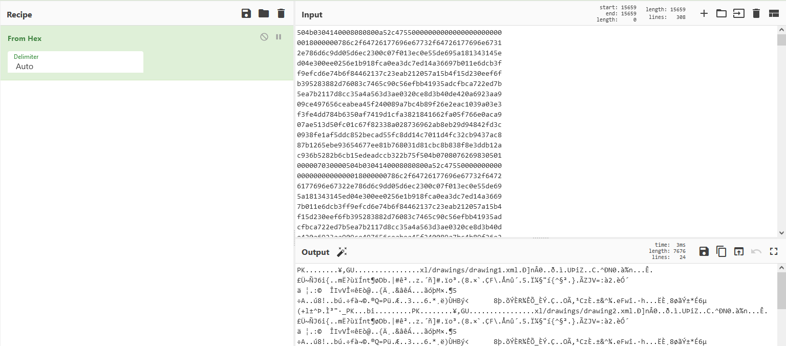 Decoding hex