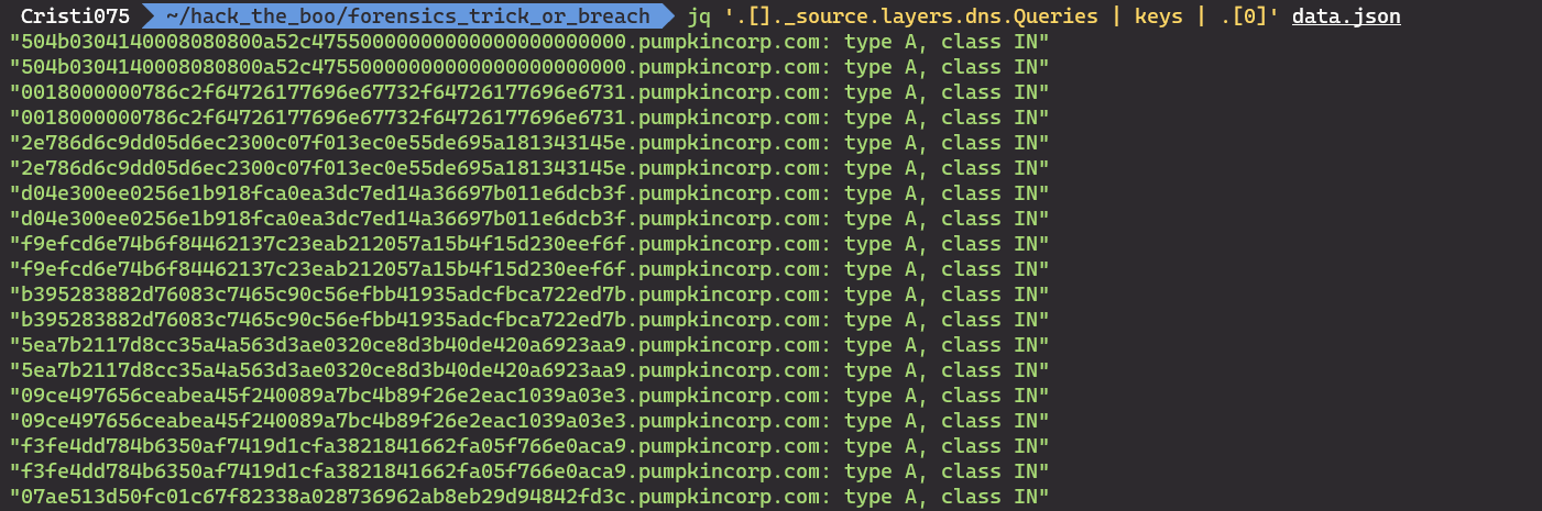 Extracting data - jq